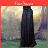 Halloween Cloak Cosplay Grim Reaper Vampire Witch Wizard Robe Party Adult Children Black Cloak Cape