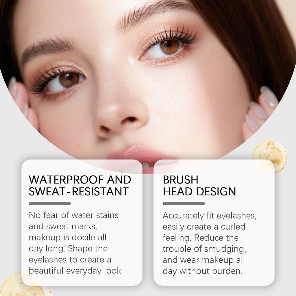 Zephoco Waterproof Tubular Mascara Long Lasting Curling Lengthening Smudge-Proof Natural Black Brown Eye Makeup 10G Fiber Lash Mascara