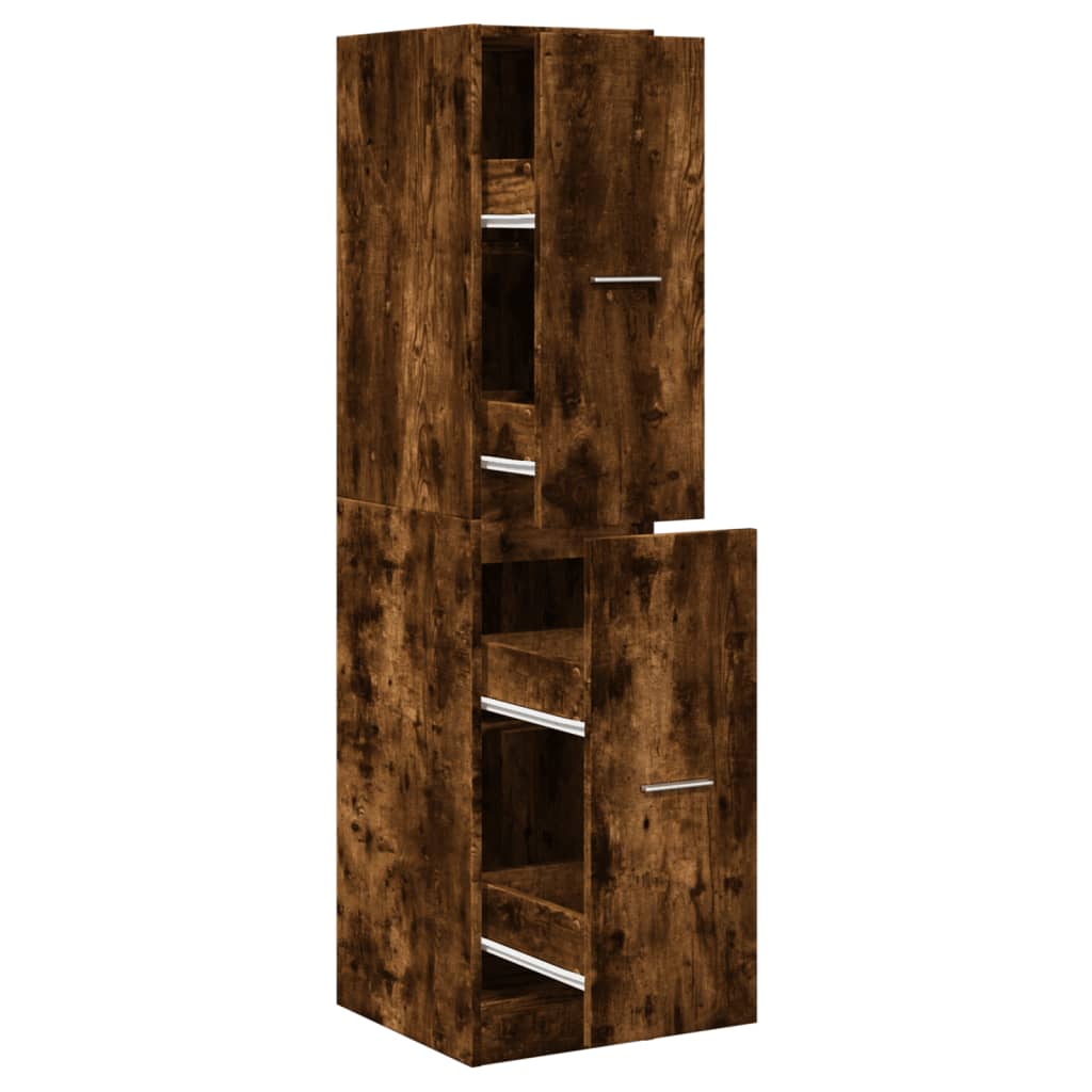 Apothecary Cabinet Smoked Oak 30 x 41 x 144.5 cm Particleboard
