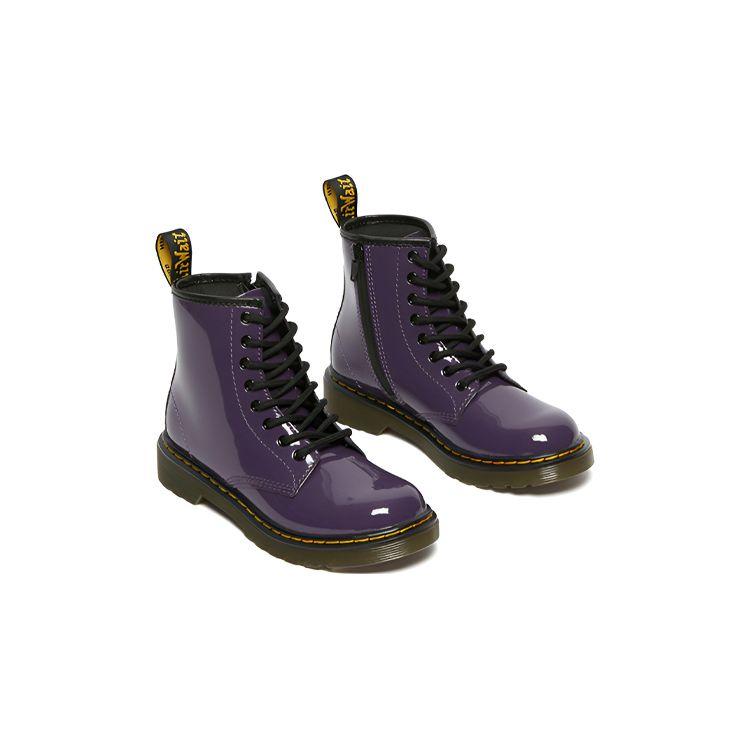 Dr. Martens 1460 Лакированные ботинки на молнии с 8 люверсами, низкие, детские, фиолетовые 27217628