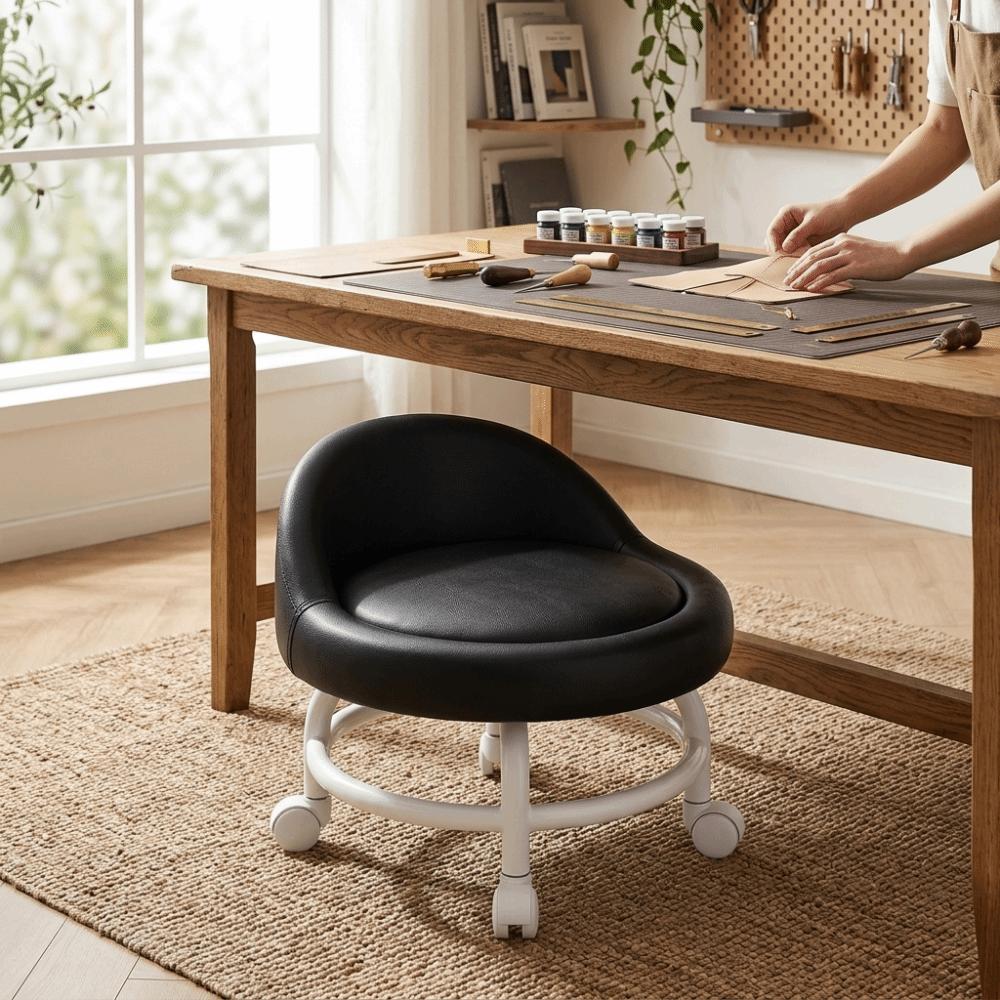 Anti-Slip Low Stool Movable Small Chair Practical Pulley stool Kids
