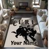 The Cure Crystal Velvet Rug, Custom Name Text Personalized Non‑Slip Floor Mat for Home Decor Gift
