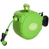 Retractable Garden Hose Reel with 20 m Water Hose, Wall Hose Reel Swivel 180 degrees, Automatic Hose Reel Garden Hose for Irrigation in plastic, Green