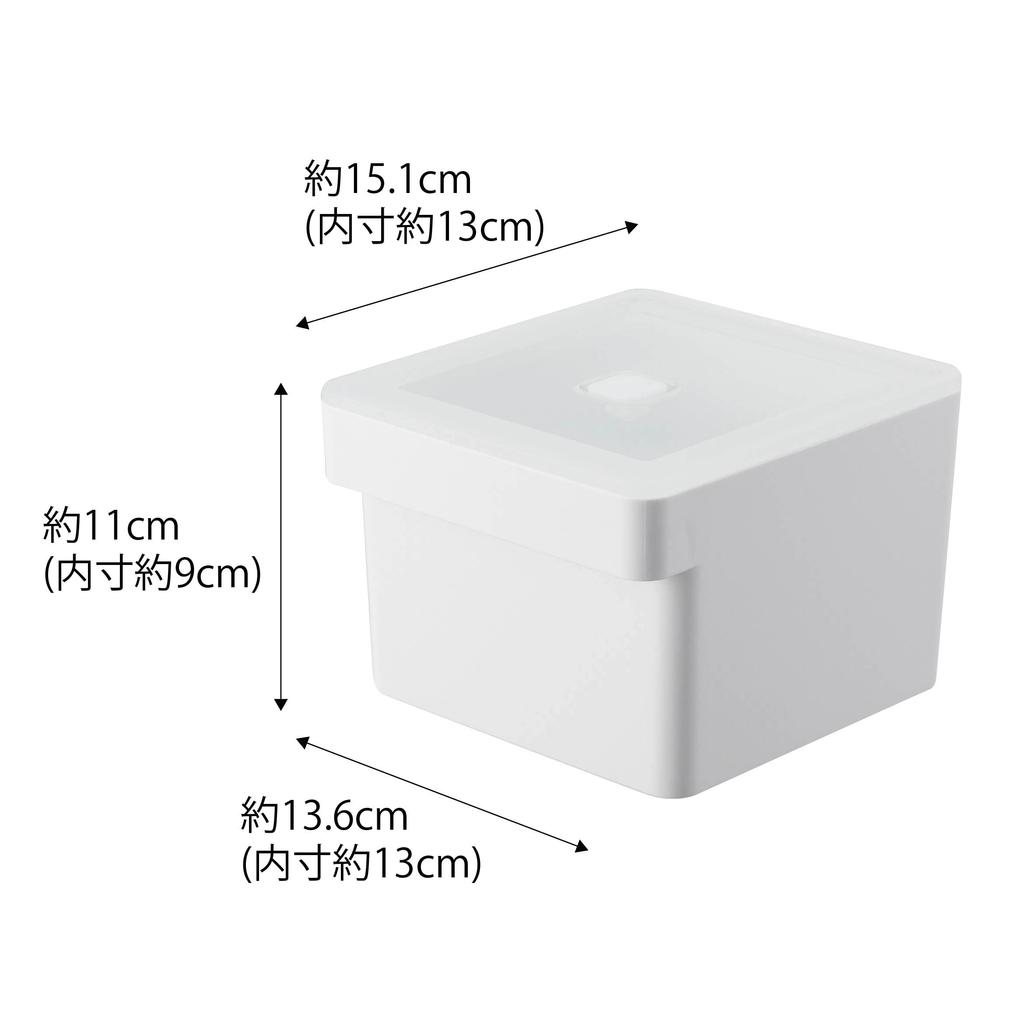 Упаковка для хранения мисо Yamazaki Jitsugyo с герметичной башней для пищевых продуктов xx с пузырьками 7737 (Ямадзаки) ручка, контейнер, белый, прибл.. Ш13,6 Г15,1 В11см,