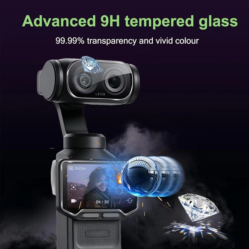 Tempered Glass Lens Films HD Protective Films for Insta360 Luna Ultra Gimbal Camera Accessories