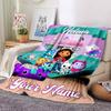 Customiz Name Personality Gabby's Dollhouse  Blanket Soft &Warm Sofa Office Bed Travel Lunch Break Blanket, Gift Suitable All Seasons