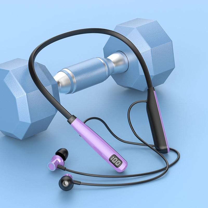 Беспроводная Bluetooth-гарнитура для шеи, висящая на шее, бег, сверхвысокая выносливость, шумоподавление, цифровой дисплей