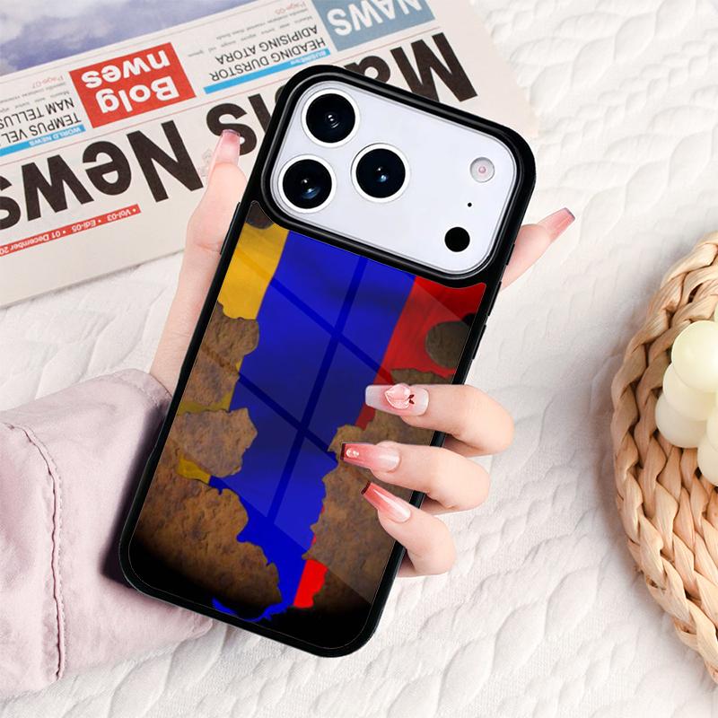 Чехол для телефона с флагом Армении для iPhone 17 16e 15 14 13 12 11 Pro Max Air Mini Мягкий защитный чехол