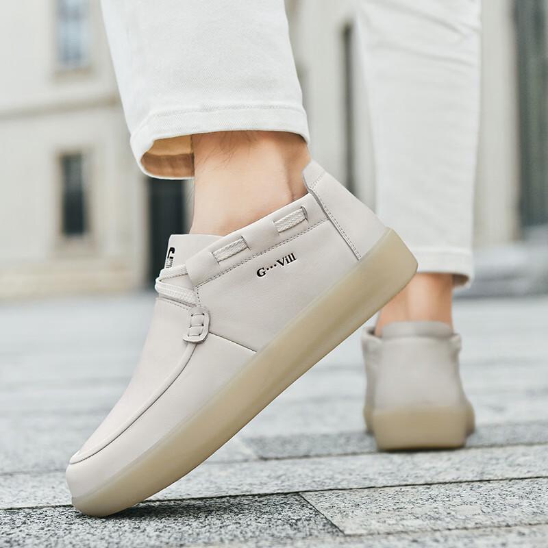 Мужские кроссовки в стиле business casual из натуральной кожи Guizhibu