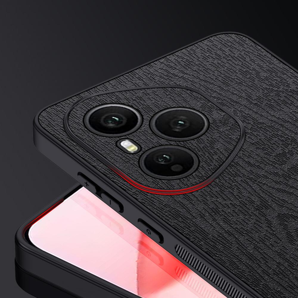 Для Honor 400 Pro 5G (Глобальный) Чехол Текстура дерева Покрытый ПУ кожей ПК ТПУ Чехол для телефона