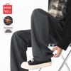 MINISO Мужские зимние утепленные флисовой подкладкой повседневные брюки прямого кроя