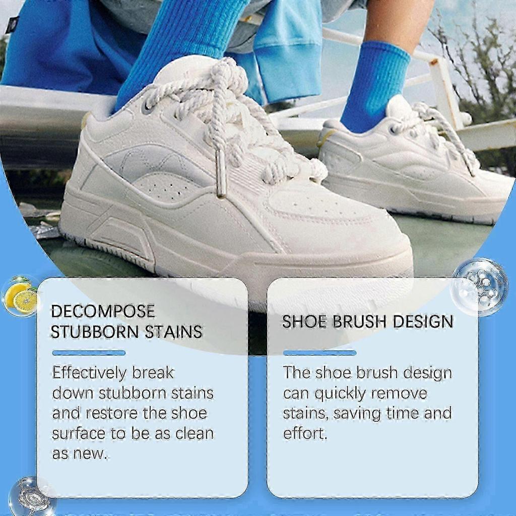 Portable Shoe Cleaning Brush 100ml - Effective Stain Remover for Sneakers, Leather, Canvas , Household Use - Soft, Gentle, and Easy to Use for Quick,