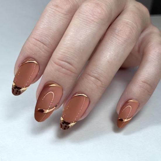 24 шт., водонепроницаемые гелевые накладные ногти с клеем, полное покрытие, искусственный французский кончик, заостренная головка, накладные ногти, носимые накладные ногти, принадлежности для дизайна ногтей «сделай сам»