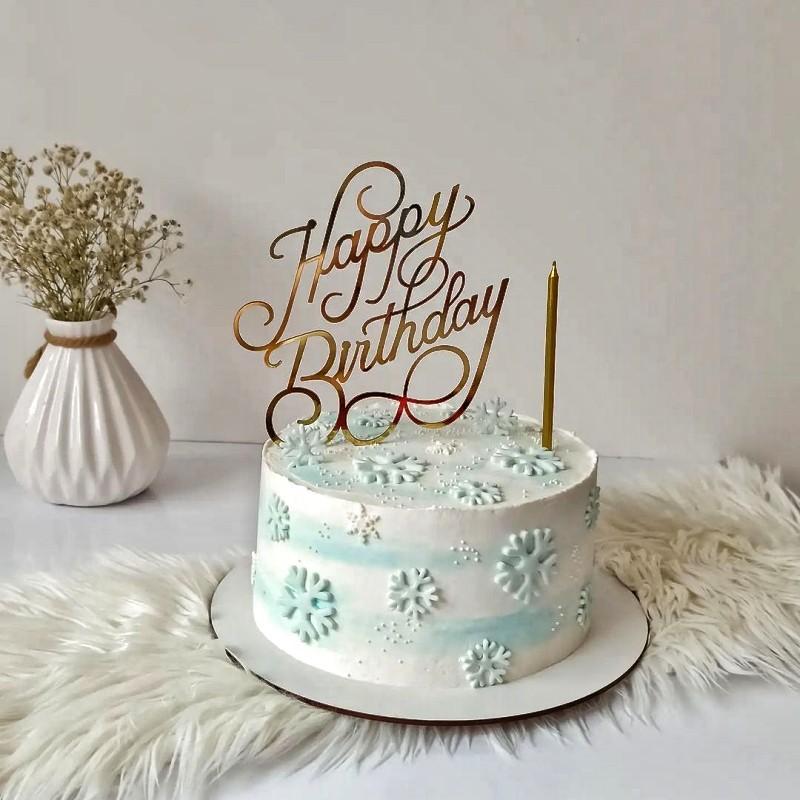5 шт. INS New Happy Birthday торт Toppers акриловый золотой день рождения Oh Baby Cupcake Toppers для Baby Shower украшения торта на день рождения ARI
