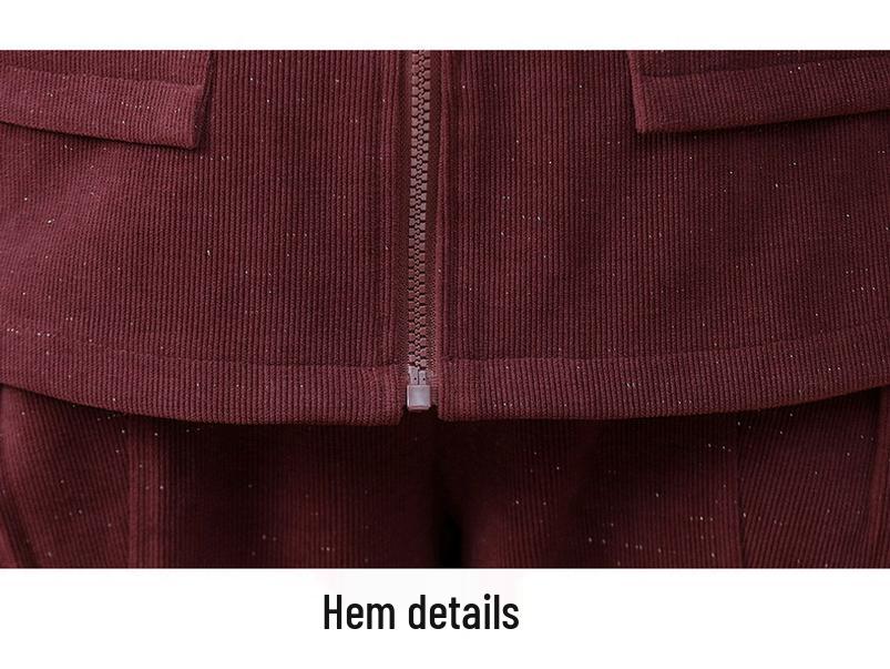 Стильный весенний спортивный костюм: Комплект из двух предметов 2025 года для женщин среднего возраста - Повседневная куртка и брюки для весны и осени