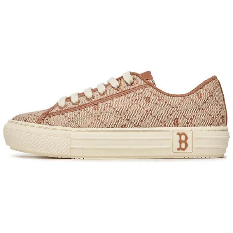 MLB Playball Slip Resistant Abrasion Resistant Low top Canvas Shoes Unisex Brown Beige (Unisex) Canvas Shoes 3ACVPRM3N 43BGS