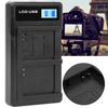Portable Camera Battery Charger for NB‑6L USB Camera Dual Charger with LCD Display