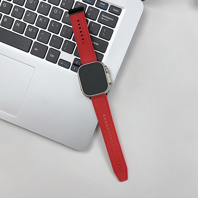 Красочный кожаный ремешок для Apple Smartwatch - Модный и универсальный ремешок из кораллового флиса