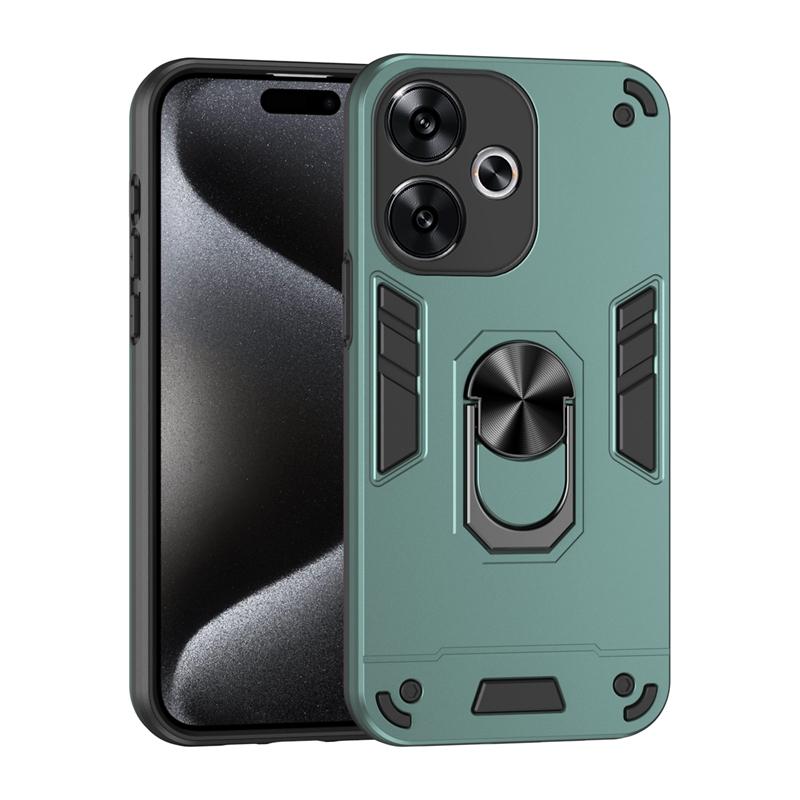 Для Xiaomi Poco F6 5G Чехол Противоударный Бронированный Чехол Для Poko Little F6 F 6 PocoF6 5G Автомобильный Магнитный Держатель Кольцо Защитная Крышка