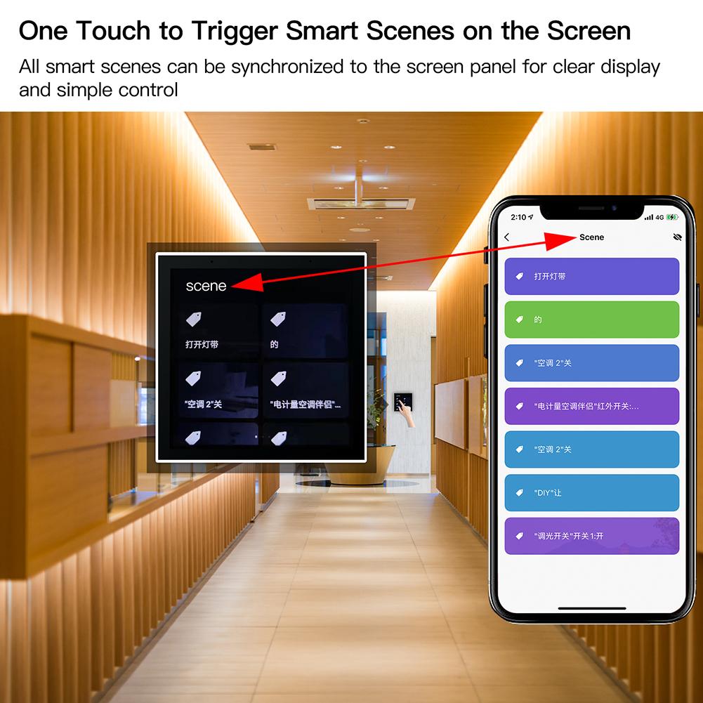 Tuya Touch Screen Center Controller Panel Switch in Wall for All Wifi Zigbee Smart Home Light Switch Bulbs Sensor Curtain IR