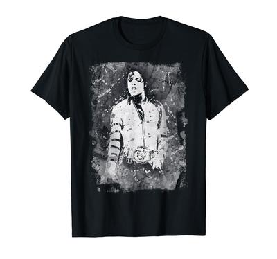 Черно-белая футболка с брызгами Michael Jackson Bad World Tour 1988