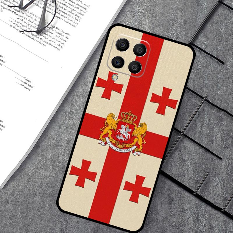 Кейс с грундж-флагом Грузии для Samsung Galaxy M35 M21 M12 M13 M14 M15 M06 M16 M36 M56 M31 M53 M32 M52 M55 M34 M54