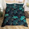 Пододеяльник с изображением листьев гинкго Queen Natural Botanical Комплект постельного белья Plants Rustic Farmhouse Покрывало для одеяла Abstract Leaves Покрывало для одеяла