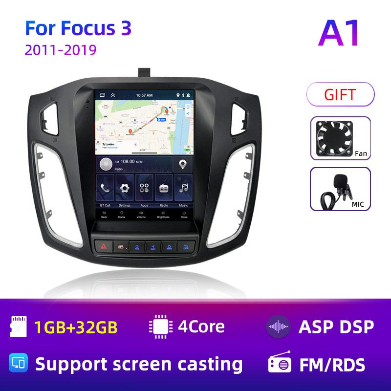8Core 2 Din Android 12 автомобильный радиоприемник для Ford Focus 3 Mk 3 2011 2012 - 2019 мультимедийный видеоплеер 2Din Carplay Auto Stereo DVD