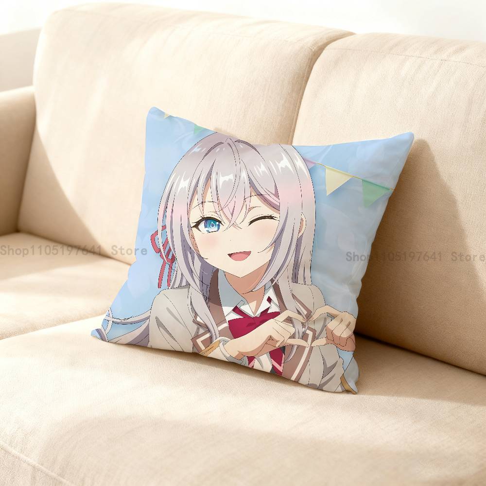 Anime Cute Alya RRoshidere Pillow Case For Sofa Decor Car Office Room Printing Cushion Cover Decorations and Protector