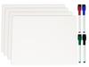 Inkdotpot Double Sided Plain White Dry Erase Drawing Lapboard For Kids Students , 9 X 12 Inches W 4 Markers For Home School (4 Piece