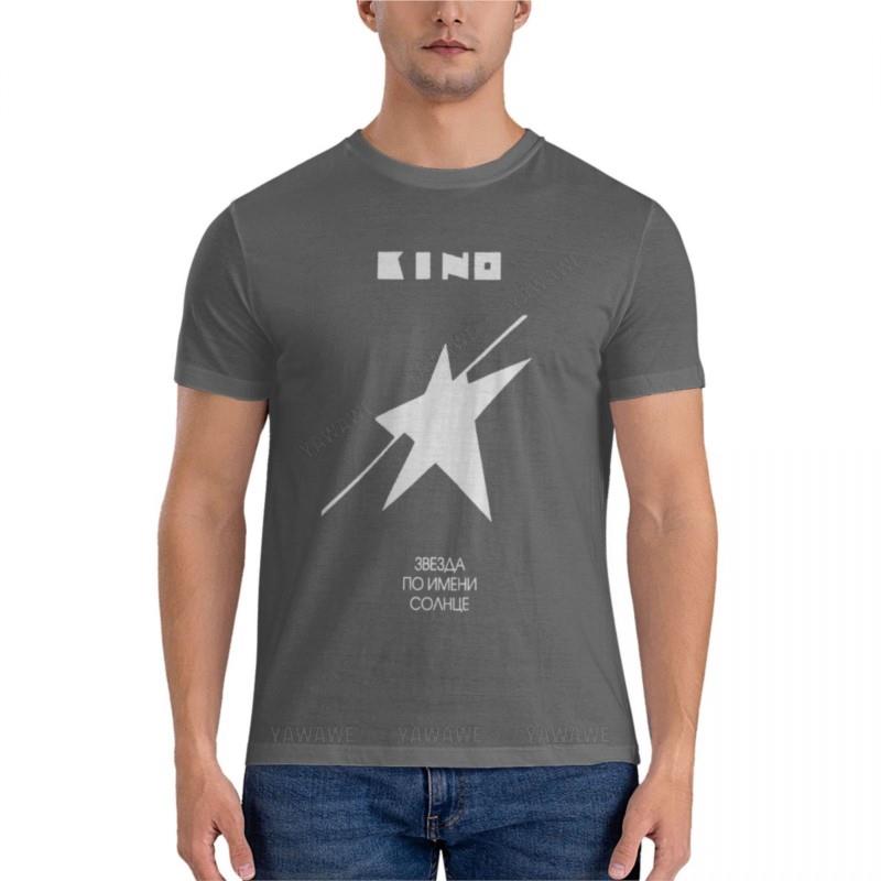 Мужская хлопковая футболка Kino Classic T-Shirt детская рубашка с принтом животных новая версия футболки мужская черная футболка