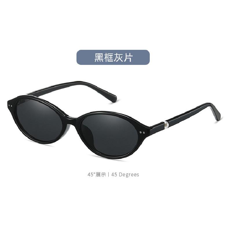 TR polarized small oval frame sunglasses, pearl style sunglasses, acetate cat-eye sunglasses