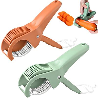 2 шт. Фруктовый слайсер Эргономичная ручка Многолезвийный дизайн Кухонный резак Фруктовый Овощерезка