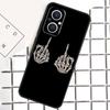 Чехол-скелет со средним пальцем для телефона OPPO Reno 12F 12 13 11 14 F 10 Pro 8T 7 8 Lite OPPO Find X8 X6 X5 Pro