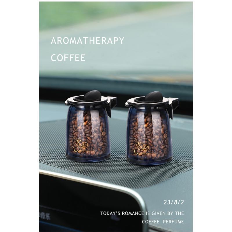 Car Air Vent Coffee Scent Aromatherapy Car Air Freshener Glass Bottle Gift Box