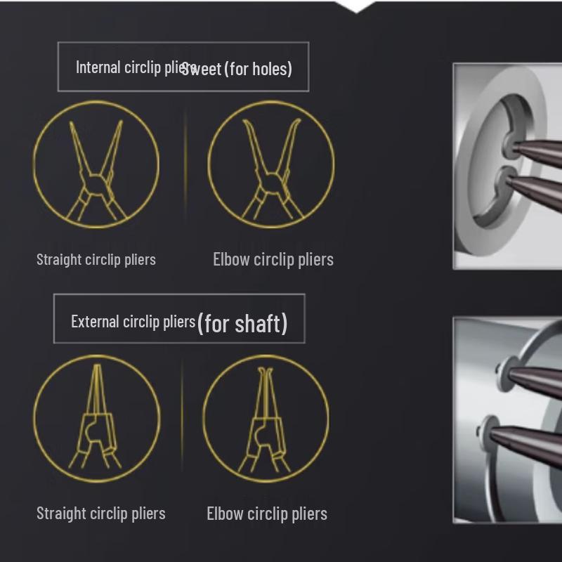 Sheng Bi Lai 5-дюймовые плоскогубцы для стопорных колец с прямыми кончиками