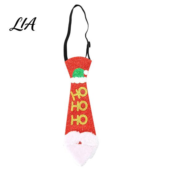 Christmas Tie for Adults Kids Adjustable Glitter Necktie, Non-woven Fabric Holiday Dress Up Costume Funny Accessories Accessories, Sparkling