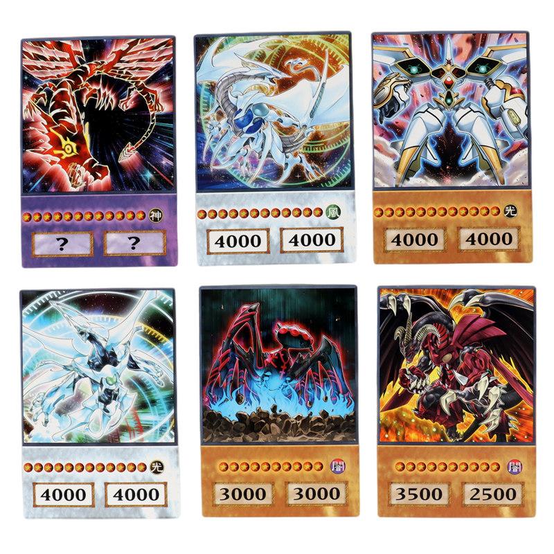 100Pcs Anime Style Yu-Gi-Oh Cards Blue Eyes Dark Magician Exodia Obelisk Slifer Ra Yugioh DS5 Classic Proxy DIY Card Kids Gift