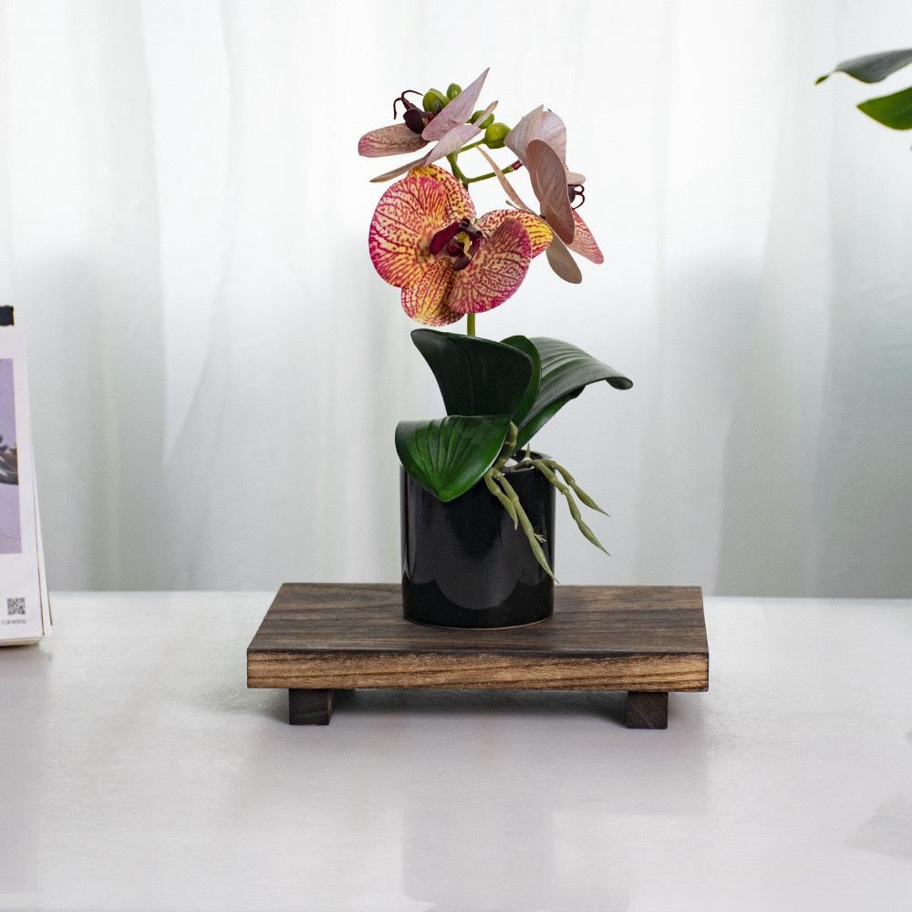 Подставка под орнамент из цельного дерева, подставка под цветочный горшок, ванная комната, держатель для ароматизированного мыла, подставка для хранения на столе