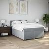Maison Exclusive - Sommier à lattes de lit avec matelas Gris clair 140x190cm Tissu