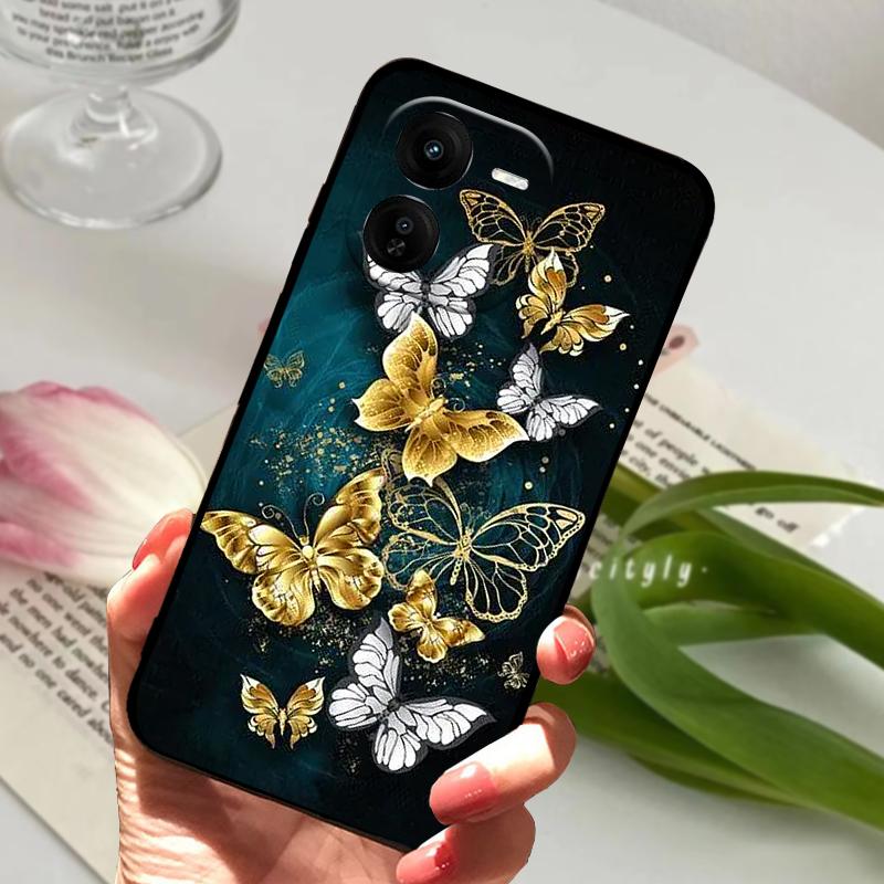 Чехлы для Vivo IQOO Z9X Z9 Turbo Z9X Z9Turbo 5G Роскошный Расписной Силиконовый Мягкий Задний Чехол для телефона IQOO Z9 Lite Защитные Чехлы