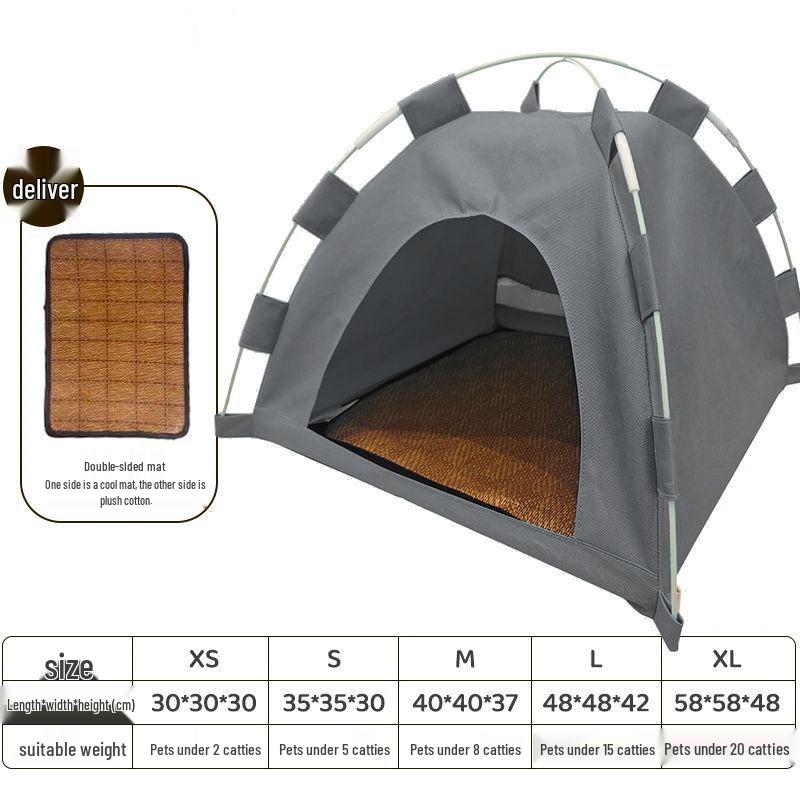 Складная уличная палатка для домашних животных с охлаждающим ковриком для кошек