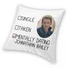 Mentally Dating Jonathan Bailey Square Pillowcase Polyester Linen Velvet Creative Zip Decor Car Cushion Cover 18"