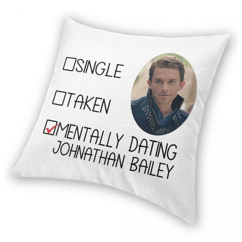 Mentally Dating Jonathan Bailey Square Pillowcase Polyester Linen Velvet Creative Zip Decor Car Cushion Cover 18"