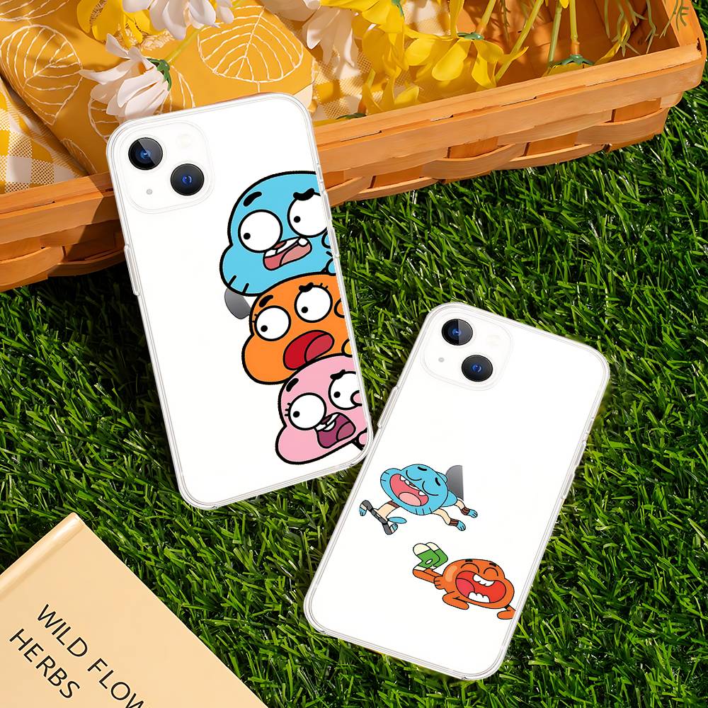 Милый Чехол для Телефона H-Darwin Watterson-S Для IPhone 17 16 15 14 Plus 13 12 11 Pro Max Задняя Крышка Телефона Прозрачная Ударопрочная Крышка