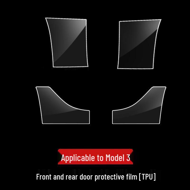 Уголок двери и накладка порога Model Y3, TPU пленка с защитой от царапин для защиты краски.