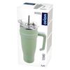 STALOWY KUBEK TERMICZNY TERMOS 1200ml Z RĄCZKĄ I SŁOMKĄ ORION 112282 MIĘTOWY