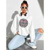 Leopard Print Happy Face Love Printed Sweatshirt Women's Hoodie Autumn Shirt Street All-match Women's Pullover