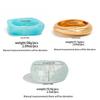 Ingemark 3 Styles Boho Irregular Resin Chunky Bangles for Women Y2K Vintage Glossy Geometric Wide Bracelets Hand Jewelry Gift