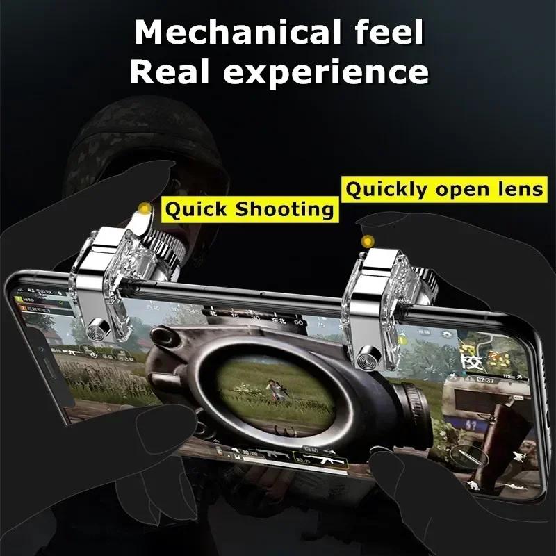 R11 Мобильный телефон Игровой триггер PUBG 4 пальца Прицеливание Стрельба Free Fire L1R1 Геймпад Джойстик Контроллер для IPhone Android Универсальный
